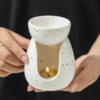 Brûleur d'huile essentielle en céramique, brûleur de bougie, chauffe-cire, chauffe-bougie, brûleur de cire en céramique