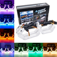 Yeux d'ange LED RGB RGBW en cristal, style emblématique F10 F30 F32 F80 F82 E60 E90 X3 F25 Z4 E89 M3 M4, yeux d'ange LED en acrylique