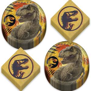Vente chaude de serviettes en <span class=keywords><strong>papier</strong></span> jetables sur le thème des dinosaures fêtes d'anniversaire décoration de fête de vacances ensemble de vaisselle - Product Image 6