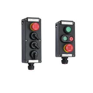 IP66 ABS/<strong>PC</strong> Double Button Emergency Stop Start Explosion Proof Control Box YXFB CH0850A-0821 Ex NEPSI &amp; CNEX Certified - Product Image 4