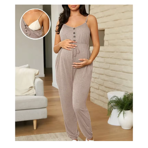 Combinaison décontractée à bretelles pour femmes enceintes, vêtements de maternité et de tous les jours, pour l'allaitement - Product Image 1