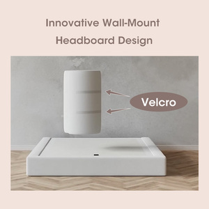 Tùy Chỉnh Thấp Moq Nén Mật Độ Cao Bọt Giường Đặt Giường Mềm Khung Velcro Treo Tường Đầu Giường Có Thể Giặt Bìa Mềm Khung Giường - Product Image 4