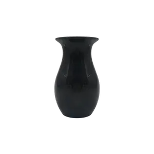 Natural black marble stone small vase