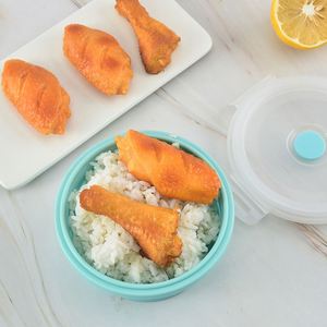Oven Safe Airtight <b>Folding</b> Food Container Meal Prep Collapsible Silicone Lunch <b>Box</b> 350ml - Product Image 2