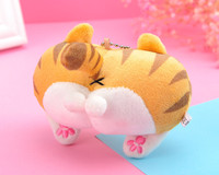 Jouets en peluche super doux Corgi aux fesses de pêche mignonnes, anti-stress, petits pendentifs porte-clés, cadeaux pour étudiants, vente en gros transfrontalière