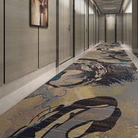 Tapis de couloir moderne abstrait fabriqué à la machine, extra long, lavable et adapté aux animaux domestiques