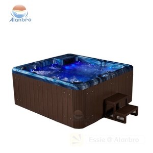 <span class=keywords><strong>Bain</strong></span> à remous carré pour 6 personnes Jacuzzi extérieur Luxe Sexy Hydro Massage Balboa <span class=keywords><strong>Bain</strong></span> à remous en acrylique pour <span class=keywords><strong>jardin</strong></span> - Product Image 4