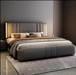 Modern Luxury Platform Bed Frame Single Wholesale <strong>Cheap</strong> Fabric Storage Wooden Double Full Twin Queen King Luxury Modern <strong>Bedframe</strong> - Product Image 2