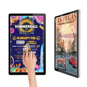 Interior LCD publicidade jogador android wifi inteligente moldura digital parede montar tela para vitrine display lcd
