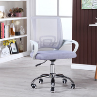Chaise de bureau de direction contemporaine à base en alliage d'aluminium, hauteur réglable, pivotante en plastique, dossier en maille, silencieuse – Vente directe usine