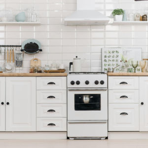 Hoogglans moderne milieuvriendelijke keukenkast met kraan en lade met mandje, blauw industrieel design - Product Image 5