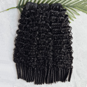 Eurasian 100% Remy <b>Human</b> Hair Bundles Natural Black Color Raw Burmese Spiral Curly Hair with Cuticle Aligned for <b>Wigs</b> - Product Image 2