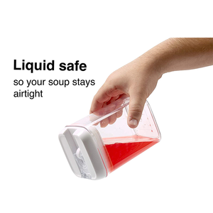 Juego de contenedores herméticos de plástico transparente para almacenamiento de alimentos, organizador de cocina y despensa, sin BPA, 7 paquetes - Product Image 2