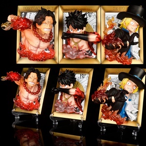 <span class=keywords><strong>Cadre</strong></span> photo peint en <span class=keywords><strong>3D</strong></span> 3 styles de Luffy & Ace & Sabo 3 Brother PVC Anime <span class=keywords><strong>Action</strong></span> Figures 20.5cm - Product Image 6