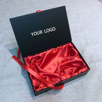Coffret Cadeau Magnétique de Luxe Personnalisé avec Doublure Intérieure en Satin Noir