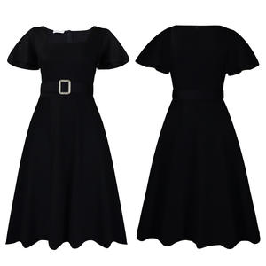 C8629 <span class=keywords><strong>Vestidos</strong></span> de Verano a la Moda para <span class=keywords><strong>Mujer</strong></span> Casuales con Mangas Acampanadas Cuello Cuadrado y Cintura Alta Elegantes para Dama y Oficina - Product Image 6