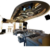 Panneau décoratif mural et de plafond modulaire en acier inoxydable personnalisé pour KTV, bar, avec éclairage LED, module acoustique artistique, pour boîte de nuit et lieux de divertissement