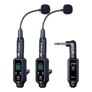 Cooyinka UHF dụng cụ không dây Saxophone <span class=keywords><strong>Microphone</strong></span> thu không dây Transmitter 50m phạm vi Cắm và chơi tuyệt vời cho trumpet - Product Image 2