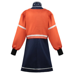 Costume de cosplay Star Antimony : Veste orange, robe marine, chapeau, écharpe, lunettes de soleil, accessoire pomme, chaussettes rouges pour jeu de rôle anime - Product Image 5