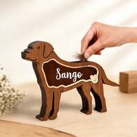 Boîte de rangement créative pour poils d'animaux, boîte commémorative pour poils d'animaux, boîte commémorative pour chien en contreplaqué, vente chaude
