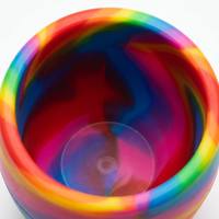 Vente en gros de tasses de voyage en silicone arc-en-ciel sans BPA, poignée ergonomique, tasse à café et à thé réutilisable