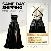 Nouvelle Arrivée 2026 Robe de Soirée Sexy à Fente Haute - Robe Longue Femme Ajustée à Bretelles Fines avec Jupe Fluide et Dos Nu