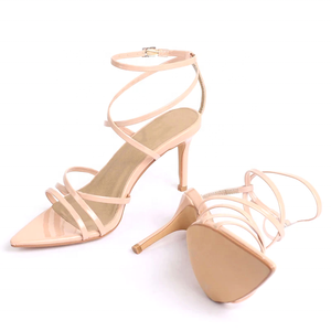 Sandali estivi <span class=keywords><strong>con</strong></span> cinturino <span class=keywords><strong>con</strong></span> tacco da donna <span class=keywords><strong>tacchi</strong></span> a spillo aperti <span class=keywords><strong>con</strong></span> funzione di aumento di altezza scarpe di riserva per inventario nudo - Product Image 4