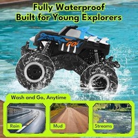 Camion RC 4x4 tout-terrain à l'échelle 1/16, étanche, 2,4 GHz, 4 canaux, avec chargeur, fonction Suivez-moi et Retour automatique