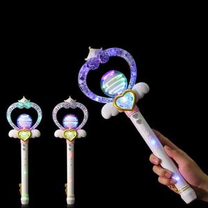Baguette Magique Lumineuse Électrique en Plastique pour Filles, Jouet Musical Scintillant, Bâton de Fée avec Boule Étoilée Rotative, Portable pour Noël, Pâques et Événements Spéciaux - Product Image 4