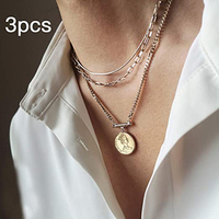 Collier de pièces de monnaie en plaqué or, pendentif à ras du cou avec chaîne pour la reine ustensile de mariage, cadeau de couple pour la saint-valentin