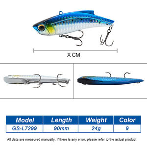 Leurre de pêche appât nageur appât bionique japon crochets longue coulée naufrage VIB 90mm/24g 3D yeux réaliste Action rapide appât dur - Product Image 2