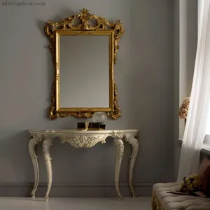 Лидер продаж, дизайнерский классический итальянский дизайнерский комод ручной резьбы с настенным зеркалом