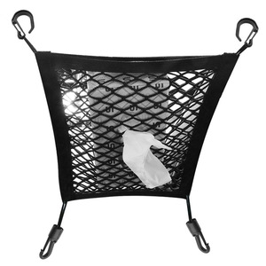Filet de rangement universel pour siège de voiture à double couche, organisateur de siège arrière en polyester pour voitures générales avec un à trois compartiments - Product Image 2