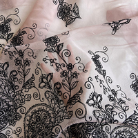 Tissu Organza Floqué 10 Momme 100% Soie, Gaze Dure Structurée et Croquante pour Vêtements de Filles et Garçons, Jupes, Robes de Bal et Robes de Soirée