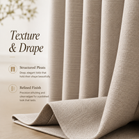 Rideaux en chevrons de luxe personnalisés HB, tissu tissé à texture douce, rideaux de fenêtre modernes pour salon et chambre à coucher, sur mesure