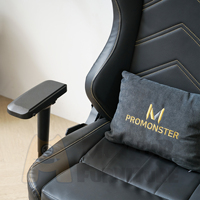 Kursi Gaming Gaya Balap Ergonomis Modern Monster, Baja 1.2mm, Bantal Kepala Magnetik, Sandaran Dapat Direbahkan Sepenuhnya, Sandaran Tangan Dapat Disesuaikan, Lebar