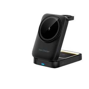 Tre-in-uno caricabatterie Wireless per telefoni <span class=keywords><strong>cellulari</strong></span> <span class=keywords><strong>Apple</strong></span> portatile qc3. 0 15W supporto di ricarica per Desktop a ventosa magnetica funzione pieghevole - Product Image 1
