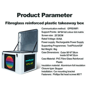 Led Display Takeout Box Incubator Delivery Box <b>Screen</b> Outdoor Waterproof Advertising <b>Screen</b> Rider Takeout App Community <b>Screen</b> - Product Image 2