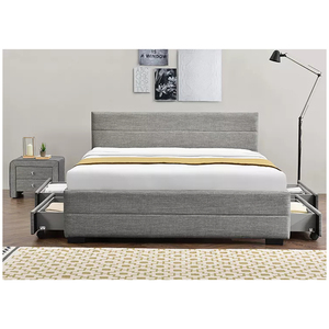 <span class=keywords><strong>Lit</strong></span> de rangement rembourré en tissu doux avec 4 tiroirs à cadre en bois - Product Image 3