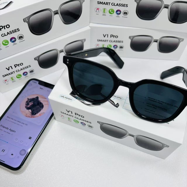 V1Pro Smart Glasses From Factory Source Outdoor Sports Sunglasses with for Blue tooth for Voice Call & Music Polarized Features