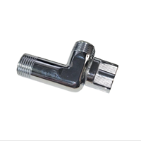 Fournisseur de vanne professionnel Chorome plaqué en alliage de zinc ou en laiton 90 degrés 1/2 "vanne d'arrêt d'angle de pouce