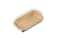 Boîte à lunch en papier kraft avec logo personnalisable, boîtes à emporter écologiques biodégradables carrées et rectangulaires pour sushis, salades, fast-food