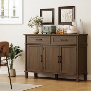 SENYU Buffet <b>Cabinet</b> with Storage, Buffet <b>Cabinet</b> with Drawers and Doors, Coffee <b>Bar</b> <b>Cabinet</b> with Adjustable Shelves - Product Image 2