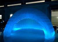 Tente dôme Igloo gonflable à lumière LED Grande tente gonflable Cube gonflable Tente de fête pour discothèque