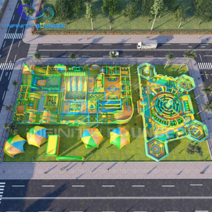 Juegos <span class=keywords><strong>de</strong></span> atracciones personalizados parque <span class=keywords><strong>de</strong></span> trampolín inflable parque infantil al aire libre parque temático inflable con PISCINA <span class=keywords><strong>DE</strong></span> <span class=keywords><strong>BOLAS</strong></span> - Product Image 2