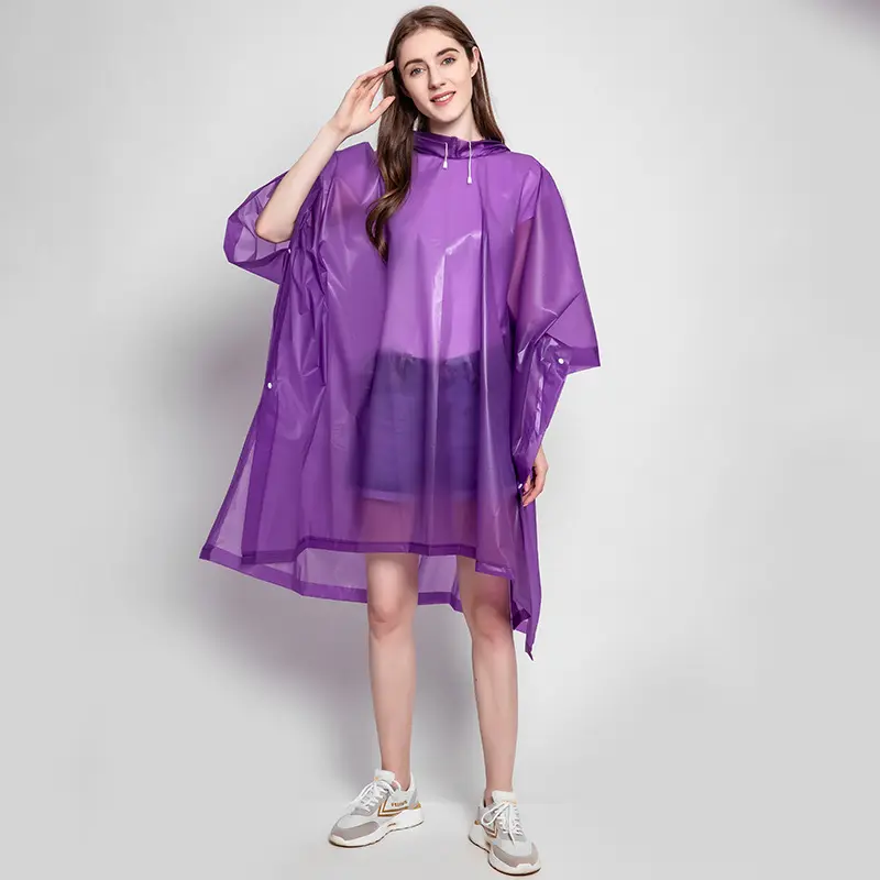 Raincoat EVA Rain Coats Waterproof Rain Poncho Reusable Unisex Men Women Long Rain Cape Clear