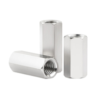 DIN 6334 Hex Coupling Nut M3-M36 Stainless Steel 304 Plain Finish Long Connecting Nut for Threaded Rod ANBOR