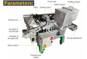 Máquinas automáticas de pastel de pescado coreano Máquina de pastel Manju que hace la máquina de pastel Delimanjoo - Product Image 3