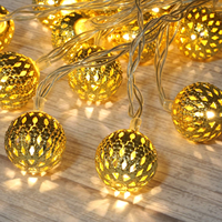 Guirlande lumineuse LED marocaine à piles, 3 mètres, pour fêtes, Noël, porche, patio, mariage, décoration