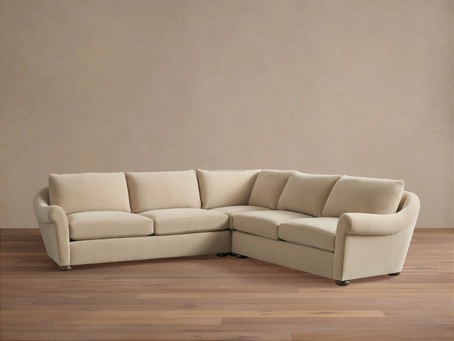 New Indoor Furniture Transitional Style Home Furniture Living Room Custom Three-Piece Corner Sectional Sofa Set